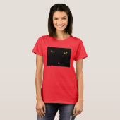Black Cat Eyes T-shirt (Voorkant volledig)