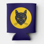 Black Cat Face Blikjeskoeler (Voorkant)