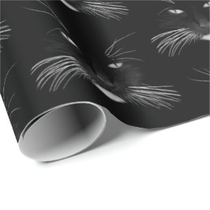 Black Cat Face Cadeaupapier