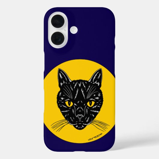 Black Cat Face Case-Mate iPhone Case (Achterkant)