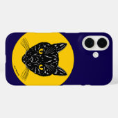 Black Cat Face Case-Mate iPhone Case (Achterkant (horizontaal))