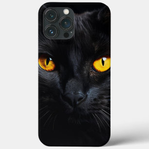 Black Cat Face iPhone 13 Pro Max Hoesje