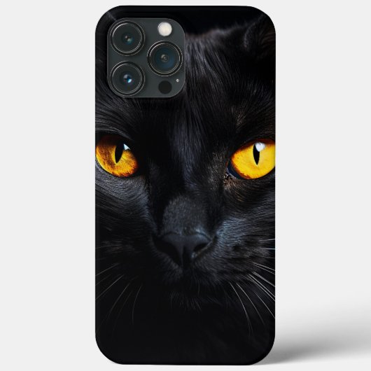 Black Cat Face Case-Mate iPhone Case (Achterkant)