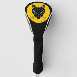 Black Cat Face Golfheadcover