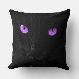 Black Cat Face Kussen
