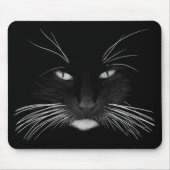 Black Cat Face Muismat (Voorkant)