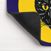 Black Cat Face Muismat (Hoek)