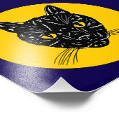 Black Cat Face Photo Print (Coin)