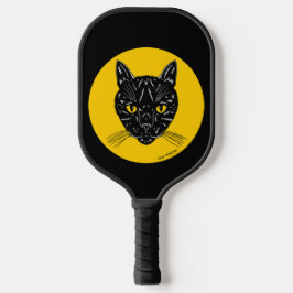 Black Cat Face Pickleball Paddle