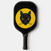 Black Cat Face Pickleball Paddle (Achterkant)
