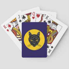 Black Cat Face Pokerkaarten