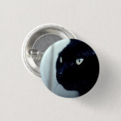 Black Cat Face Ronde Button 3,2 Cm (Voorkant /achterkant)