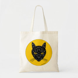Black Cat Face Tote Bag