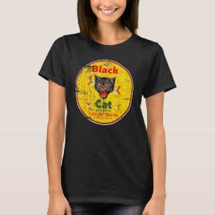 Black Cat Firecrackers Funny Cat T-shirt