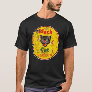 Black Cat Firecrackers  Funny Cat T-shirt