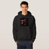Black Cat Flamingo War Hoodie (Voorkant volledig)
