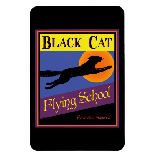 Black Cat Flexi Magnet (Vertical)