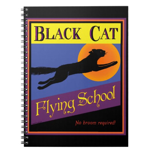 Black Cat Flying School Carnet (Devant)