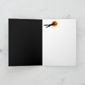 Black Cat Flying School Carte d'Art d'Halloween (Intérieur)