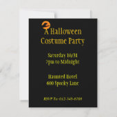 Black Cat Flying School Halloween Invitations (Dos)