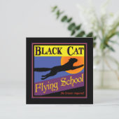 Black Cat Flying School Invitations personnalisées (Debout devant)