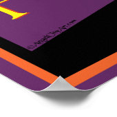 Black Cat Flying School Poster d'Halloween Vintage (Coin)