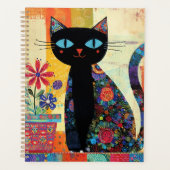 Black Cat Folk Art Planner (Voorkant)