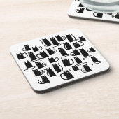 Black Cat Fun Bier Onderzetter (Linkerzijde)