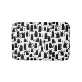 Black Cat Fun Patroon Badmat (Voorkant)