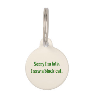 Black Cat Funny Huisdierpenning