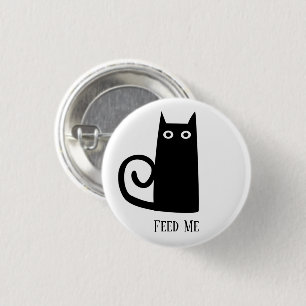 Black Cat Funny Ronde Button 3,2 Cm