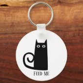 Black Cat Funny Sleutelhanger (Voorkant)