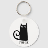 Black Cat Funny Sleutelhanger (Achterkant)