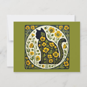 Black Cat Garden Briefkaart