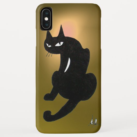 BLACK CAT geel Case-Mate iPhone Case (Achterkant)