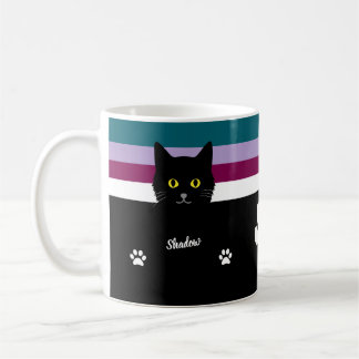 Black Cat Gift Mug for Cat Lovers - Many Colors 