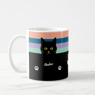 Black Cat Gift Mug for Cat Lovers - Many Colors 