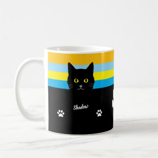 Black Cat Gift Mug for Cat Lovers - Many Colors 
