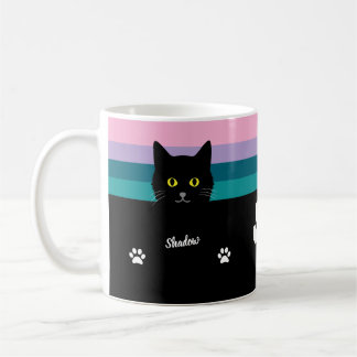 Black Cat Gift Mug for Cat Lovers - Many Colors 