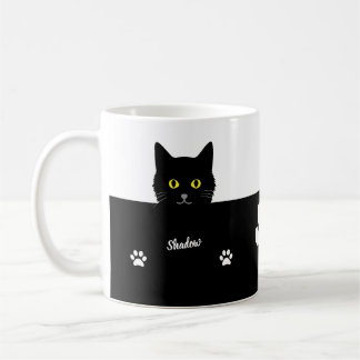 Black Cat Gift Mug for Cat Lovers - Many Colors 