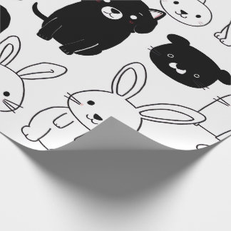 Black Cat Gift Wrapping Paper  Cadeaupapier