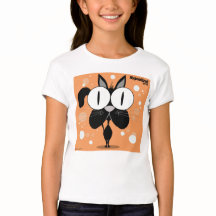 Black Cat Girls' Bella Fited Babydoll T-Shirt