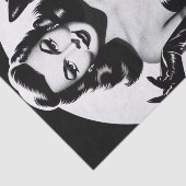 Black Cat Glamour Meisje Tissuepapier (Detail)