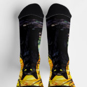 Black Cat Glas in lood Geel Sokken (Top)