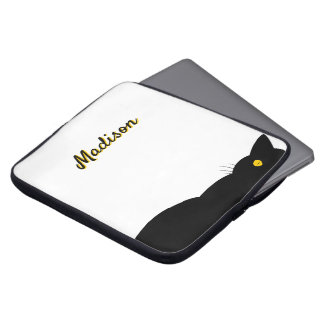 BLACK CAT Golden Eyes  Laptop Sleeve