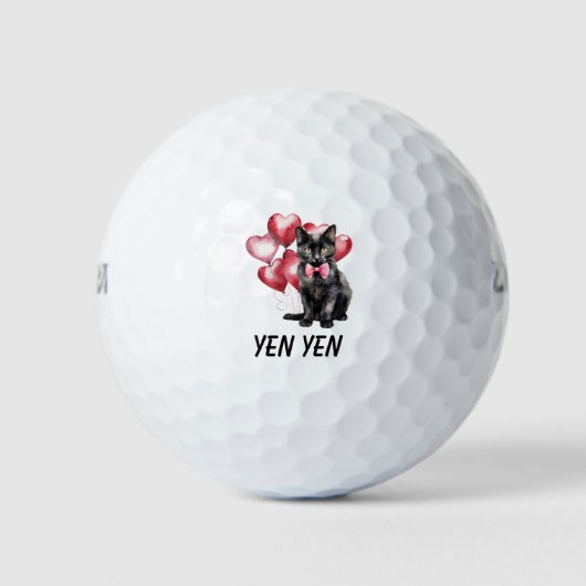 Black Cat golfballen – Perfect voor golfliefhebber (Voorkant)