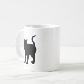 Black Cat Green Eyes Koffiemok (Voorkant links)