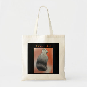 Black Cat  Halloween Canvas tas