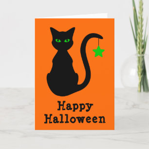 Black Cat Halloween-kaart Kaart