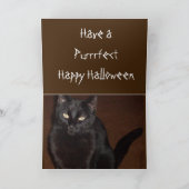 BLACK CAT HALLOWEEN-kaart Kaart (Binnen)
